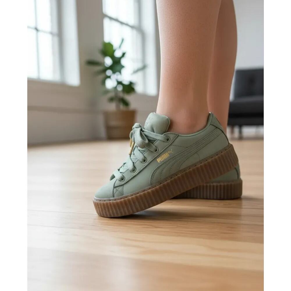 PUMA x Fenty Creeper Phatty Women’s Size 5 US Rihanna Shoes Fog Green 399866-02